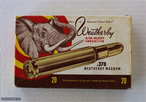 378 Weatherby Magnum Full & Correct Old Style Elephant Box