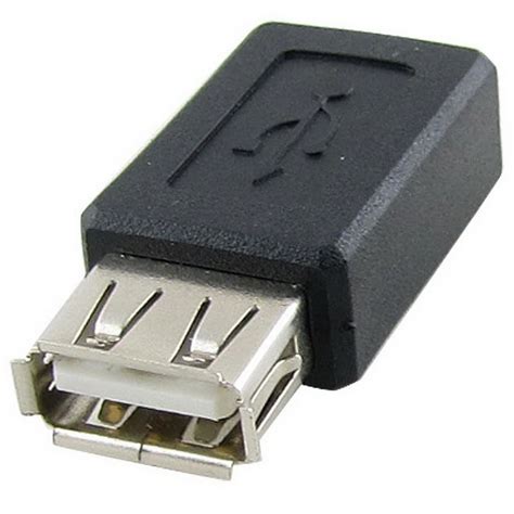 Black USB 2.0 A Female to Mini USB 5 Pin Female Adapter Connector-in ...