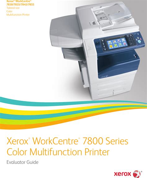 Xerox Workcentre 7830 7835 7845 7855 Users Manual 7500 Series ...