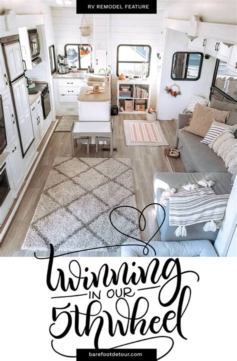 Modern RV remodel - Twinning in our 5thwheel feature | Barefoot Detour