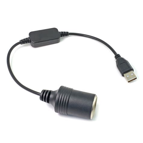 Buy USB to 12V DC Adapter - USB A Male to 12V Car Lighter Socket Female ...