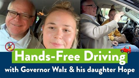 Hands-Free Driving with Governor Walz & his daughter Hope 🚫🤳🚗 | Hey ...