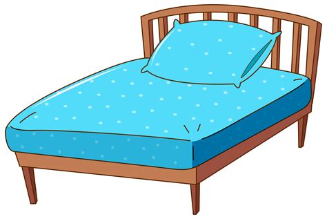 Bed with blue pillow and sheet 433155 Vector Art at Vecteezy