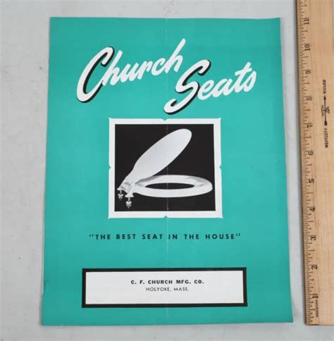 VINTAGE CHURCH MFG. Co. Toilet Seat Brochure Best Seat in the House ...