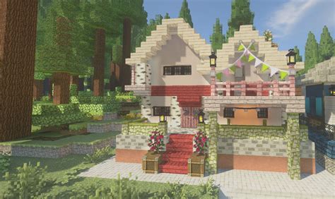 Aesthetic Cottagecore Minecraft House Small - Pixel Art Grid Gallery