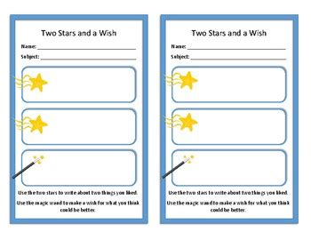 Two Stars and a Wish Template - Bilingual by Penguin Productions