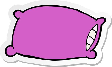 sticker of a cartoon pillow 10475321 Vector Art at Vecteezy