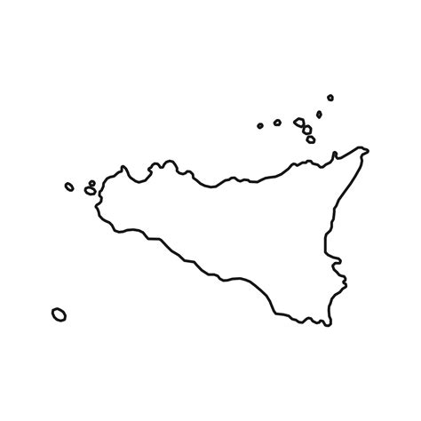 Sicily Map. Region of Italy. Vector illustration. 10794259 Vector Art ...