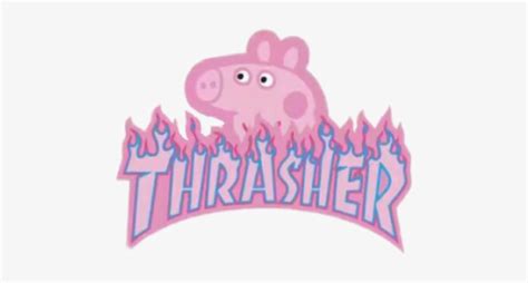 Thrasher Pink Logo Peppapig Peppa Tumblr Thrasher Logo - Tiara ...