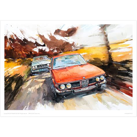 Buy MINSEOK Watercolor Car s Room Decor Premium A3 Art Old Car Print Pictures Perfect Car Wall ...