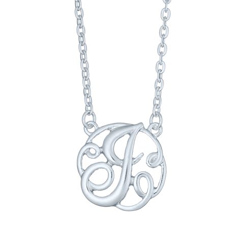 silver-monogram-initial-necklace-j - Landing Company