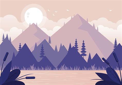 Vector Nature Landscape Illustration 208574 Vector Art at Vecteezy