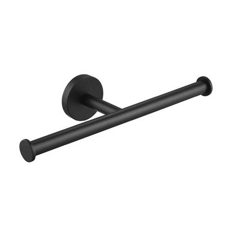 Circular Double Toilet Paper Holder Matte Black | Surprise Granite