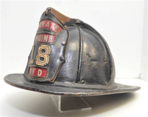 Antique Firefighter Fireman Leather Helmet | eBay