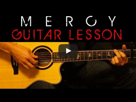 MERCY - Shawn Mendes Easy Acoustic Guitar Tutorial Lesson Cover + Tabs/Chords/Lyrics - YouTube