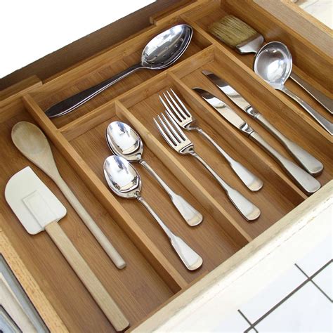 Expandable Bamboo Silverware Tray | Sur La Table | Kitchen drawer ...