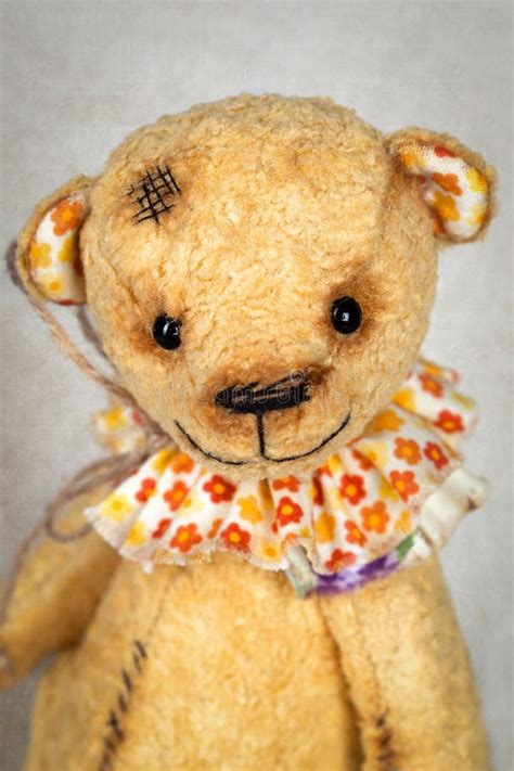 Portrait of Old Fashioned Teddy Bear Stock Photo - Image of dummy, gift ...