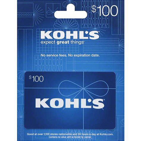 Kohls Gift Card, $100 | Gift Cards | Chief Markets