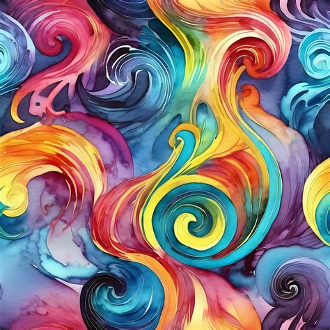 Watercolor Swirl Waves Painting Free Stock Photo - Public Domain Pictures