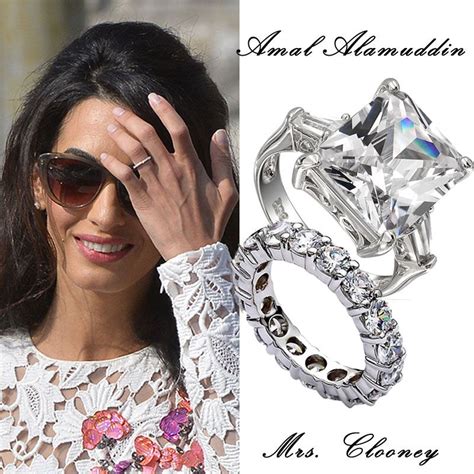 Beautiful Amal clooney engagement and wedding ring for Women | Couple ...