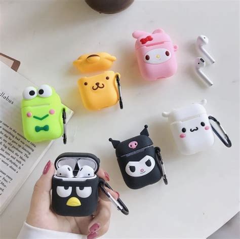 Hello Kitty Airpod Case Cute Cartoon Winnie Melody Kuromi Bad | Etsy