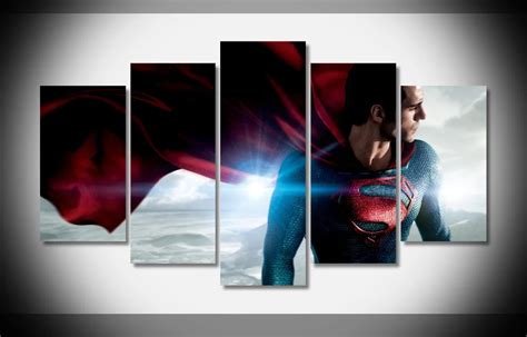 P0286 Superman Man of Steel Poster Framed Gallery wrap art print home ...