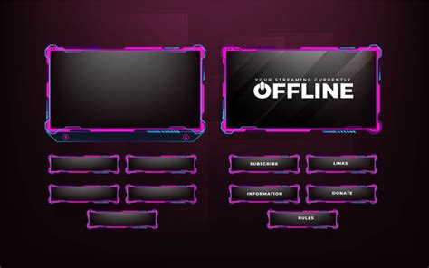 Girly Gaming Overlay Template Vector - TemplateMonster