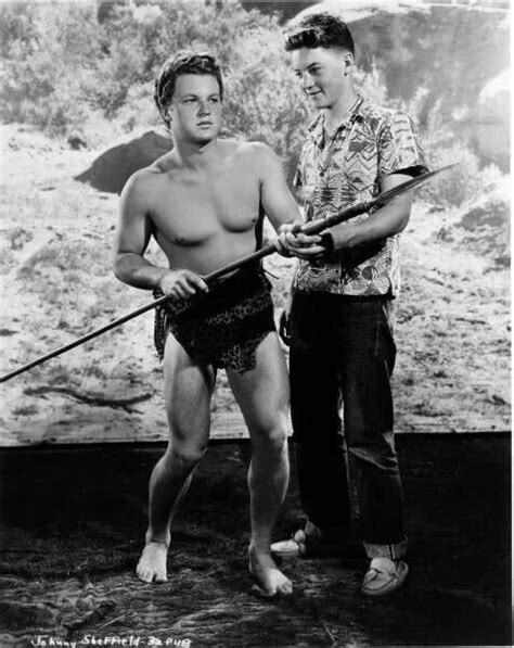 Johnny Sheffield and his brother on the set. | Classic films, Tarzan ...