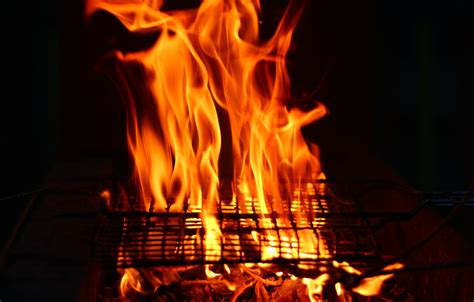 Photo Wallpaper Background, Fire, Bbq, Grill - Flame (#2217337) - HD Wallpaper & Backgrounds ...