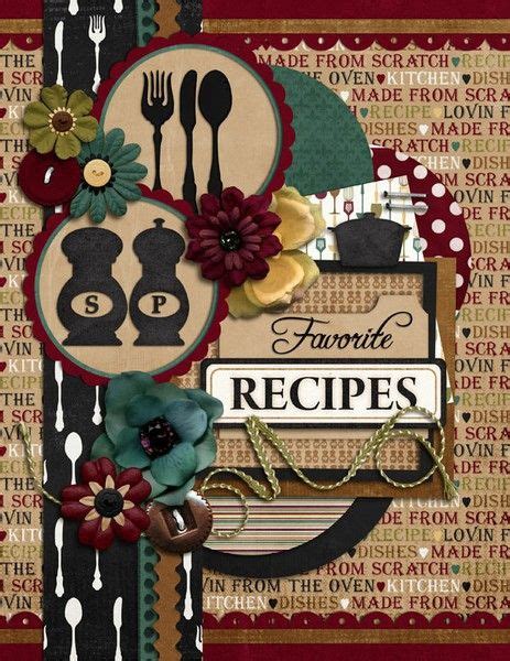 Scrapbook recipe book, Scrapbook cover, Recipe book covers