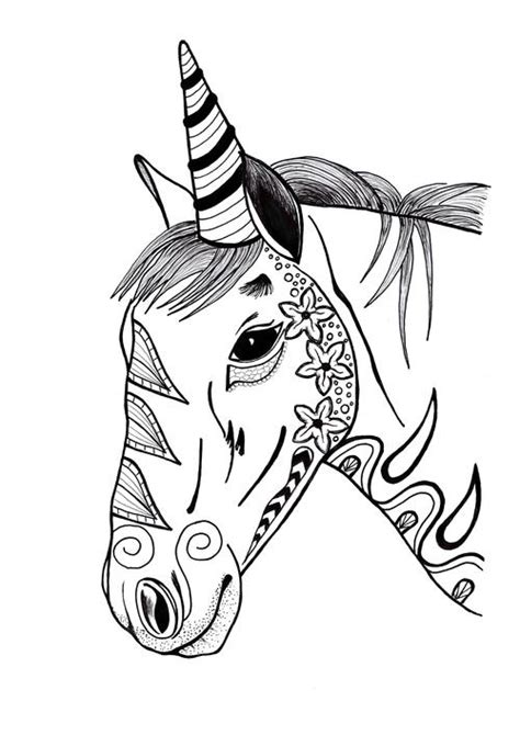 unicorn coloring page coloringpage adultcoloringpage