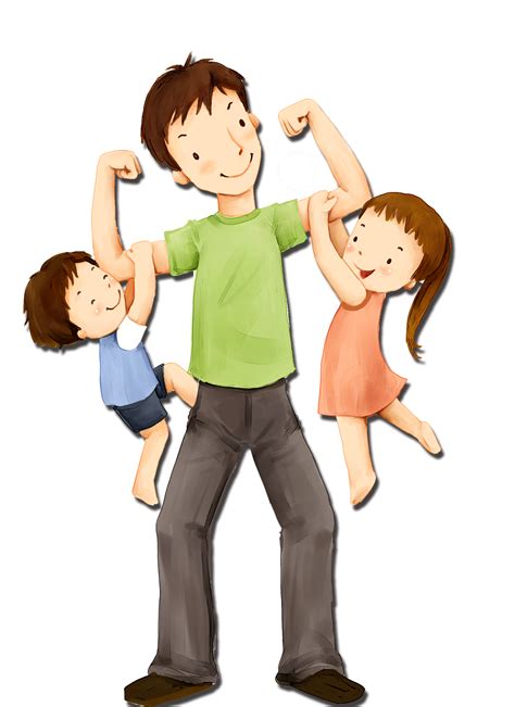 Cartoon Hand Drawn Father Png Vector Psd And Clipart With | The Best ...