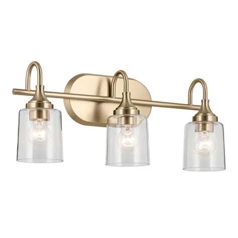 KICHLER Erta 24 in. 3-Light Champagne Bronze Bathroom Vanity Light with ...