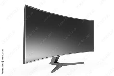 Modern professional widescreen monitor with curved screen Stock ...