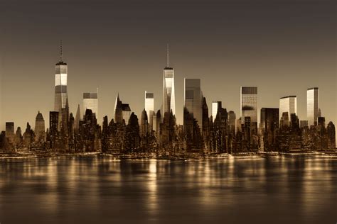 New York City Skyline Evening Photography · Creative Fabrica