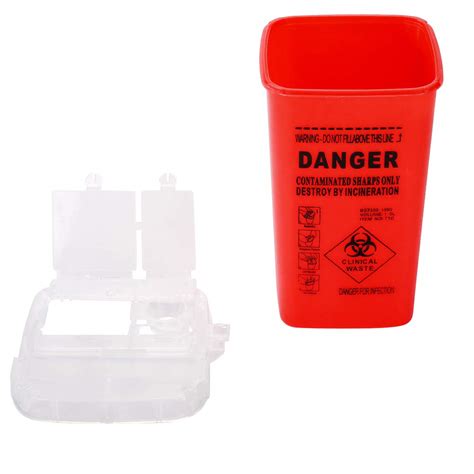 Sharps Disposal Container,New Star Tattoo 5 Pack Biohazard Needle Disposal Container 1 Quart ...