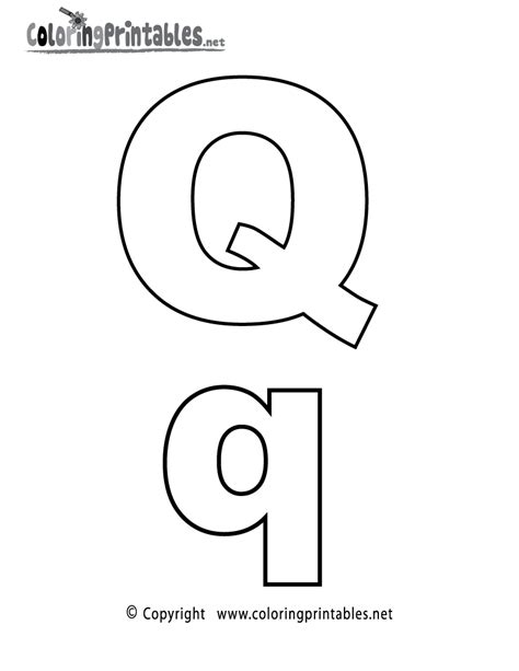 Alphabet Letter Q Coloring Page Printable. | Lettering alphabet ...