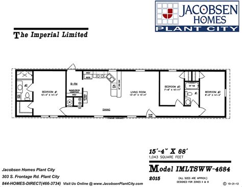 How Much Is A 2 Bedroom 1 Bath Mobile Home Floor Plans In | www.cintronbeveragegroup.com