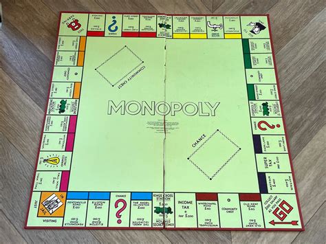 Vintage Monopoly Board BOARD ONLY In 2 pieces Ideal for | Etsy