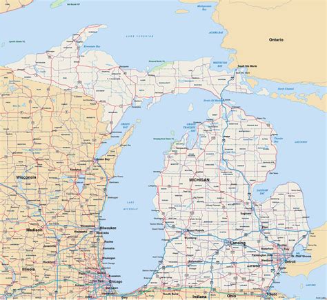 Printable County Map Of Michigan