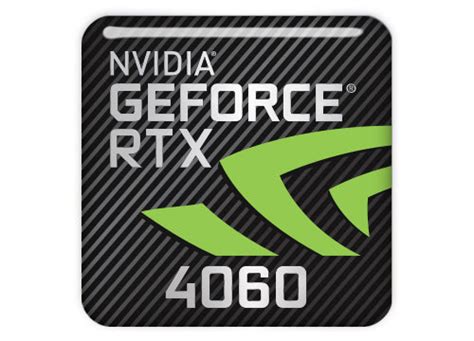 nVidia GeForce RTX 4060 1"x1" Chrome Effect Domed Case Badge / Sticker – Sticker Library