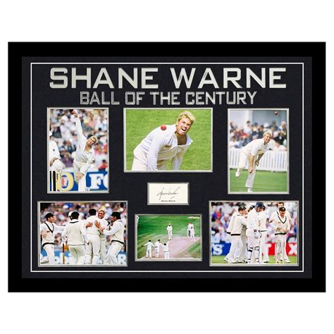 Signed Shane Warne Framed Display - Ball Of The Century Ashes