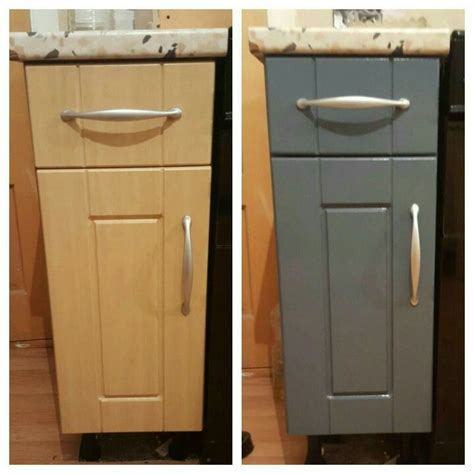 Ronseal high gloss Grey cupboard paint. | Grey cupboards, Painted cupboards, Cupboard paint