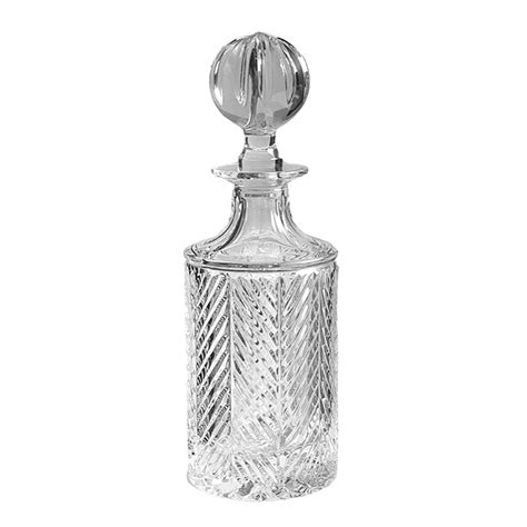 Ralph Lauren Vintage Crystal Herringbone Decanter & Stopper