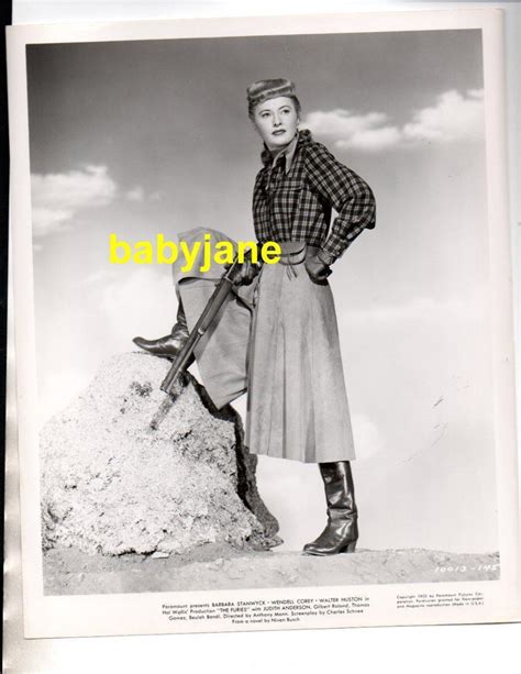 BARBARA STANWYCK ORIGINAL 8X10 PHOTO IN COSTUME W/ RIFLE 1950 THE ...