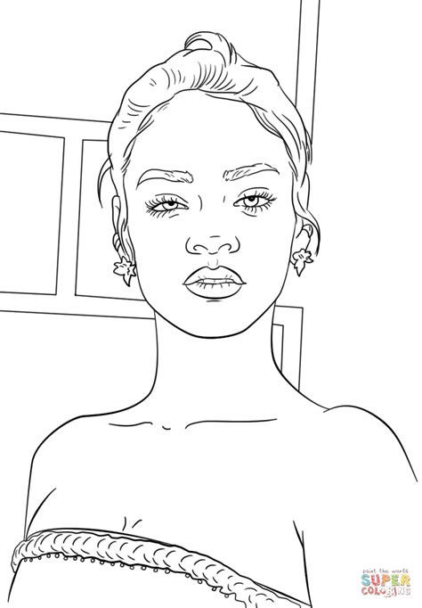 Rihanna coloring page | Free Printable Coloring Pages