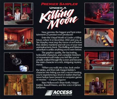 Under a Killing Moon (1994) box cover art - MobyGames