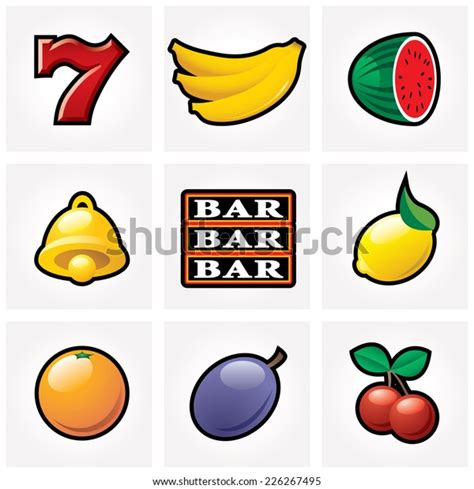 Vector Slot Machine Icons Stock Vector (Royalty Free) 226267495