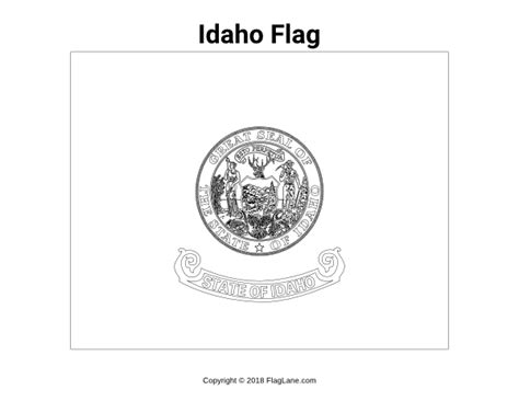 Free printable Idaho flag coloring page. Download it at https://flaglane.com/coloring-page/idaho ...