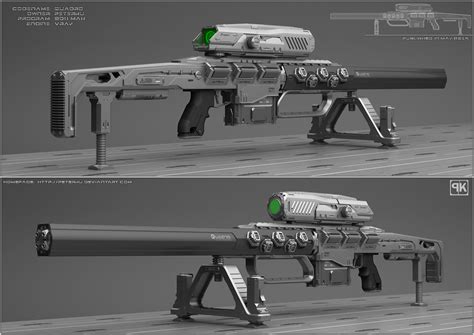 Quadro - Concept of sci fi sniper rifle. by peterku on DeviantArt